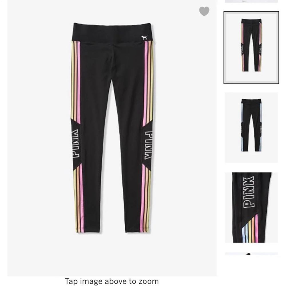 PINK rainbow leggings